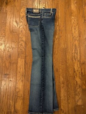 Vintage Y2K Western Lawman Jeans with Rhinestones Superior Slim Fit Sz 9/34